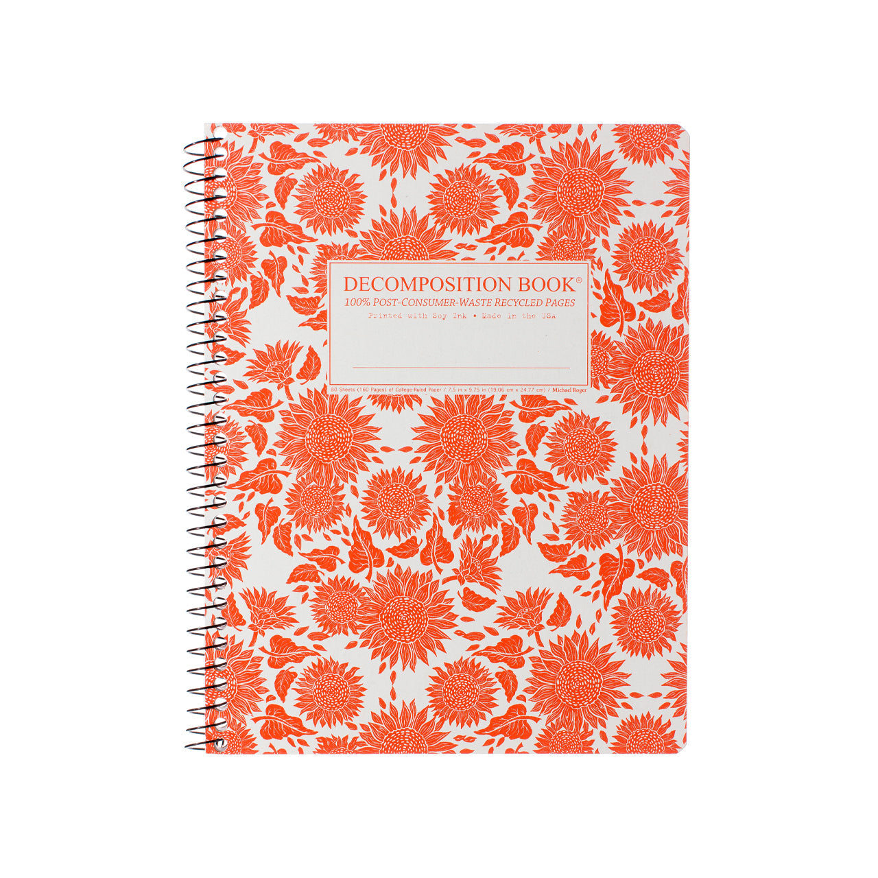 Sunflowers Large Spiral Notebook